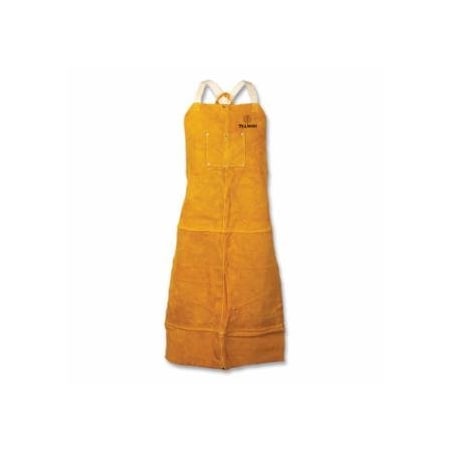Tillman Side Split Cowhide Apron, 4242 Bib, 2-Chest Pockets, Cotton X-Back Straps, 24 in W x 42 in L,  724-4242