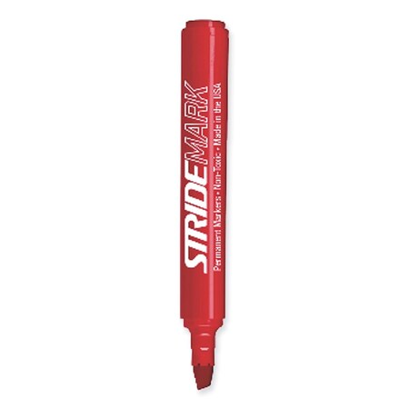Oruga Stridemark Permanent Marker Fine Bullet Tip - Red, 12PK OR3742975