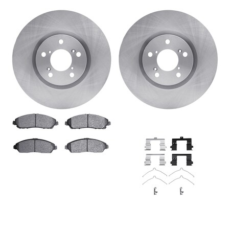 Dynamic Friction Co DFC Brake Rotor with 5000 Brake Pads and Hardware Kit 6512-59417