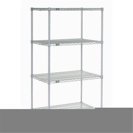 Tosafos Silver Epoxy 18 x 30 x 63 in. Starter Shelf Unit - Silver - 18 x 30 x 63 in. TO3656934