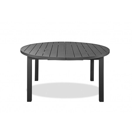 Homeroots 57" Gray Aluminum Folding Dining Table 372201