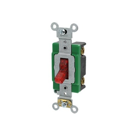 Leviton Toggle Switch, 30 Amp, 120 Volt, Red 3031-PLR