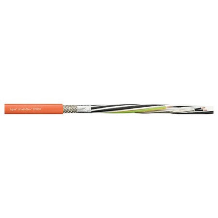 Chainflex Servo Motor Cable, Orange, PUR, 1,000 V, Order by the Foot CF897-15150202