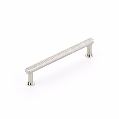 Schaub 5in Center to Center Pub House Knurled Cabinet Pull Polished Nickel Finish 5005-PN