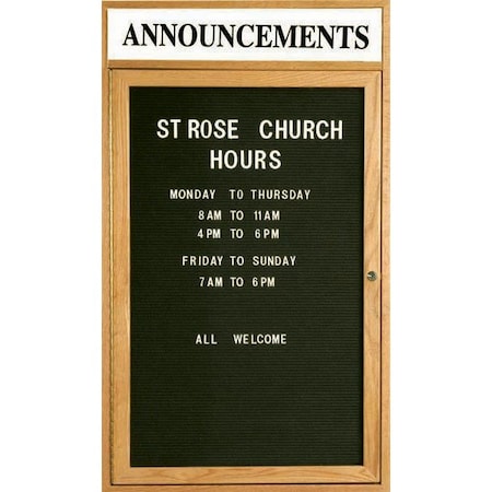 Aarco Board, BlackFelt, RedOakFrame, High ODC2418H