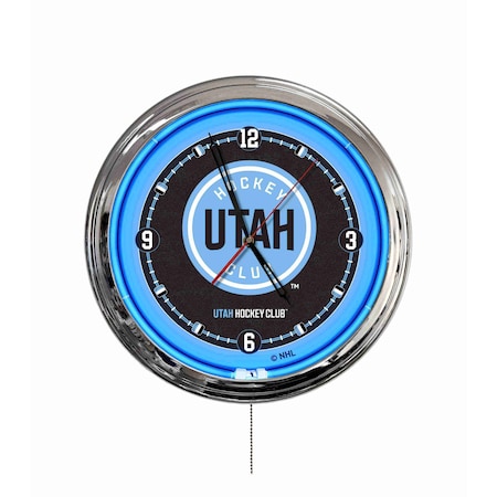 Holland Bar Stool Utah Hockey Club 16 LED Wall Clock ClkL16