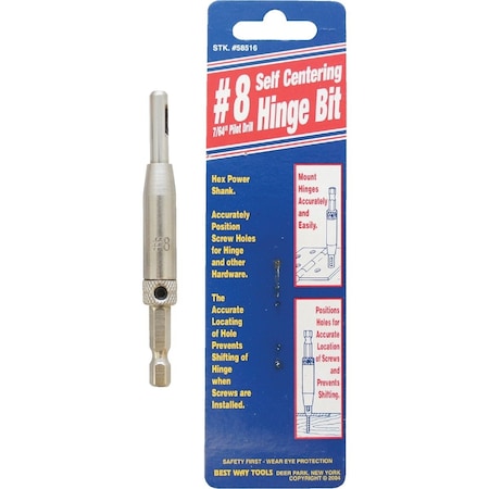 Best Way Tools No, 8 7/64'' Hinge Drill Bit B58516