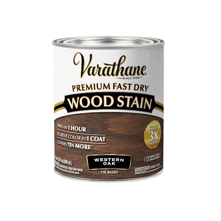 Varathane Premium Fast Dry Wood Stain, Western Oak, 1 Qt 370719