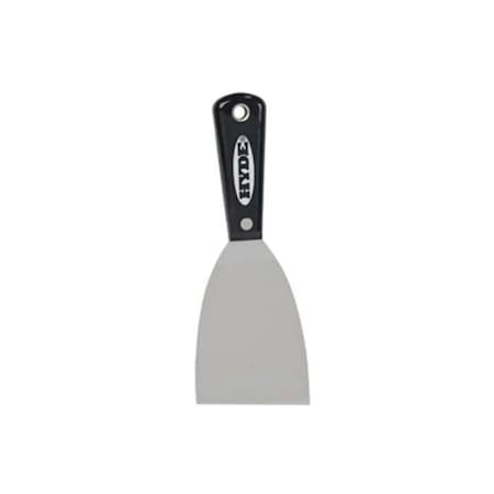 Hyde Carbon Steel Black & Silver Joint Knife 3", Ideal for Applying, Smoothing Compounds, and Taping Jo 2350
