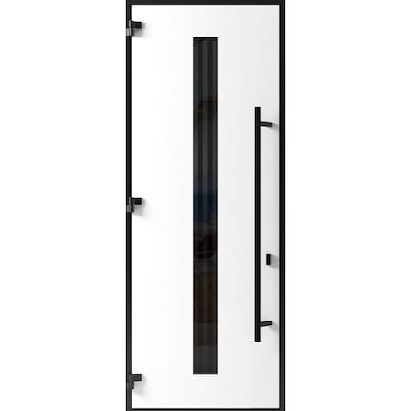 Vdomdoors Front Exterior Prehung Steel Door Ronex1055 Teak 96 Entry Metal Modern Painted W36xH96 Right hand RONEX1055EXD-OAK-W36xH96-RH-I