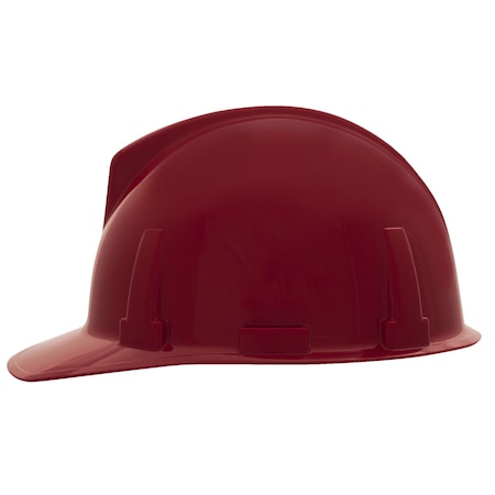 Msa Safety Incorporated Topgard Hard Hat Cap Style, Polycarbonate, Fas-Trac III, Type 1, Class E, Red 475384