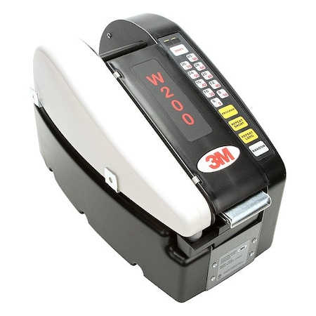 3M Tape Dispenser, 3 in Max. Tape Width, 3 in Tape Core Dia., Black W200