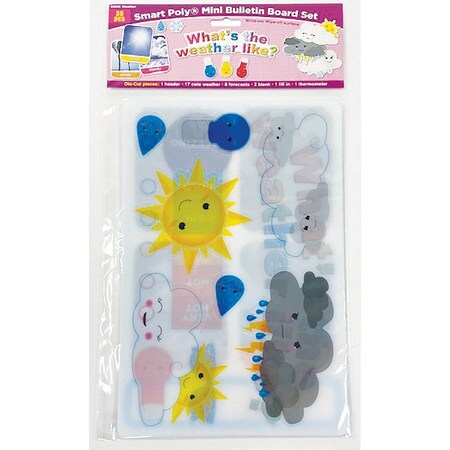 Ashley Smart Poly Mini Bulletin Board Set, Weather, 30 ct 96008