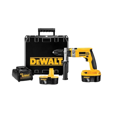 Dewalt XRP HIGH PERFORMANCE CORDLESS HAMMER DRILL/DRIVER KIT, .5 METAL DCD959KX