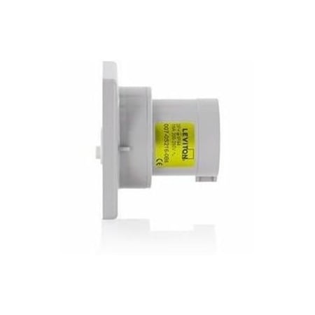 Leviton Pin & Sleeve Inlet, 16 A, 100/130V AC, 2 Pole, Yellow S216-B4