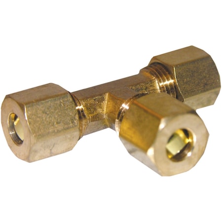 Westlake Pipe & Fittings 1/4''x1/4''x1/4'' Compression Brass Tee 17-6411