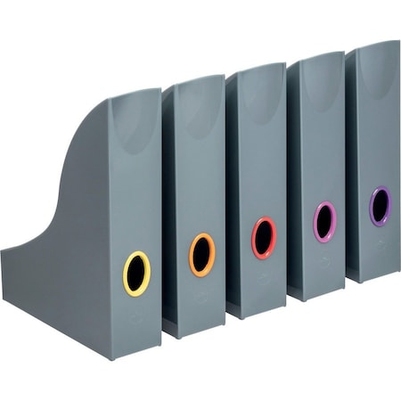Durable Office Products Desk Accessories , Gray/Multicolor, Plastic, 8.78 W, 9.65 H, 14.96 D 770657