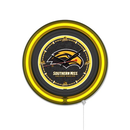 Holland Bar Stool University of Southern Mississippi 15 Double Neon Wall Clock Clk15BK
