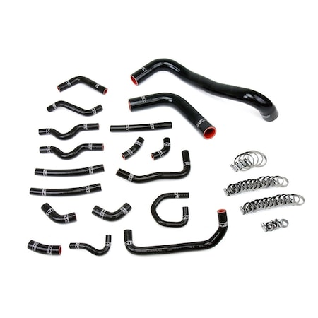 Hps Performance High Temp Reinforced Silicone Radiator and Heater Coolant Hose Kit, Black,  57-1914-BLK