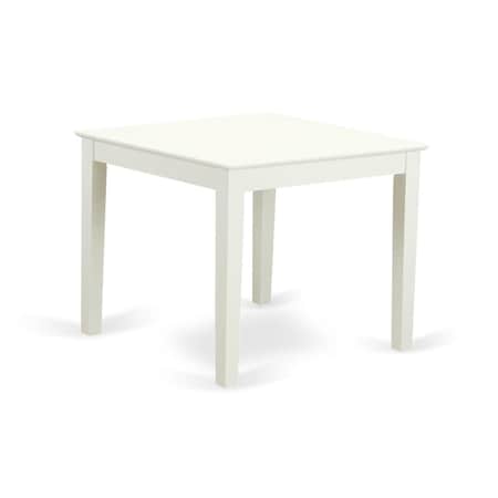 East West Furniture Oxford Square Dining Table, Linen White OXT-LWH-T
