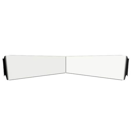 Repl. For Peterbilt 378 Year 1999 12 To 8In 304 Stainless Steel Paintable Reverse Bowtie Visor