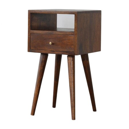 Homeroots 22" Chestnut Solid Wood One Drawer Nightstand 722539