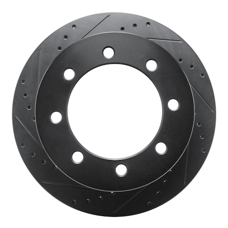 Dynamic Friction Co DFC Brake Rotor - Drilled and Slotted - Black 633-48092L