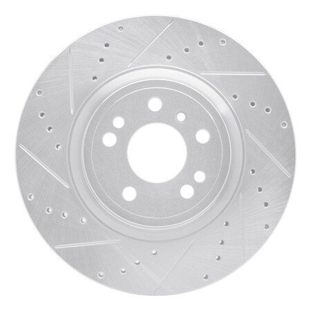 Dynamic Friction Co DFC Brake Rotor - Drilled and Slotted - Silver 631-63144L
