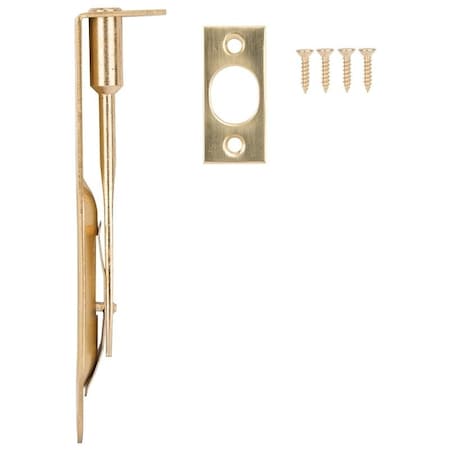 Prosource Flush Bolt, 1 x 1/2 in Bolt Head, 5 in L Bolt, Solid Brass, Polished Brass LR-004-PS