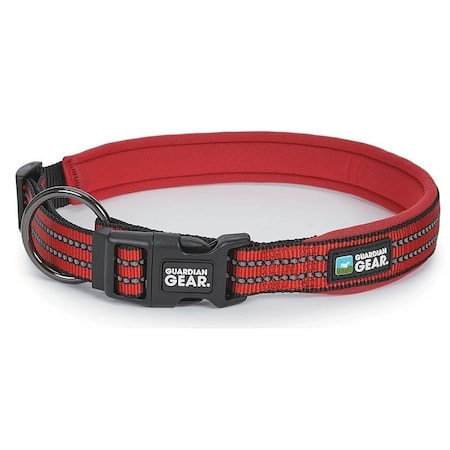 Guardian Gear Dog Collar, O-Ring Link, 16 to 83 in L Collar, Nylon, True Red ZA0006 16 83