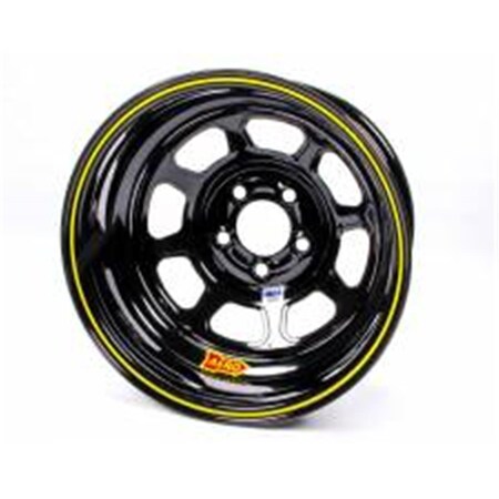 Aero Race Wheels 52-185010 1 in. Back Spacing 52 Series IMCA Rolled Wheel - Black ARW52-185010