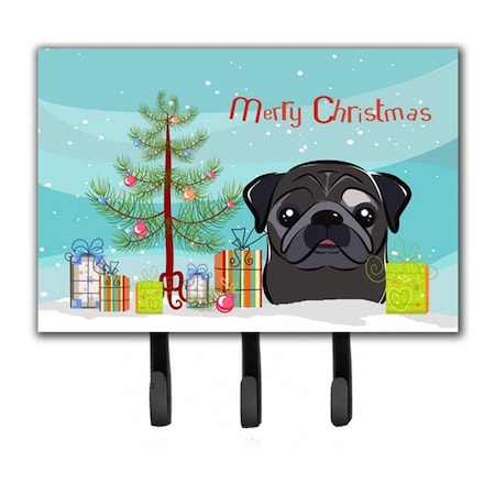 Carolines Treasures Christmas Tree and Black Pug Leash or Key Holder BB1635TH68