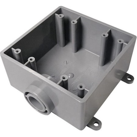Cantex 5133381U 0.75 in. PVC 2 Gang FSE Outdoor Switch & Outlet Box 3020856