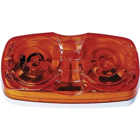 Pm Company Marker Light, 12 V, Incandescent Lamp, Amber Lens, Surface Mounting V138A