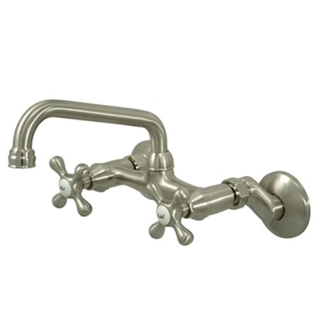 Blueprints 4 Inch -8 Inch Adjustable Center Wall Mount Kitchen Faucet - Satin Nickel BL2598962
