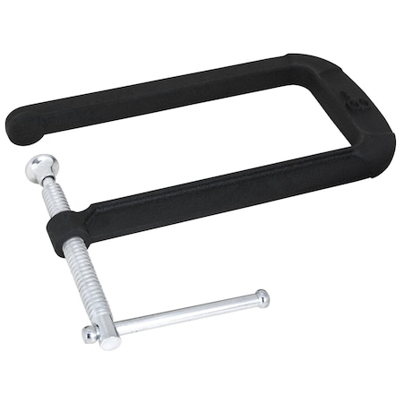 Performance Tool 8 in. Deep Throat C-Clamp, Heavy Cast Iron, Swivel Base W3982