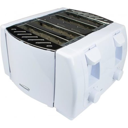 Brentwood Appliances 1300W Cool Touch 4 Slice Toaster, White RA51070