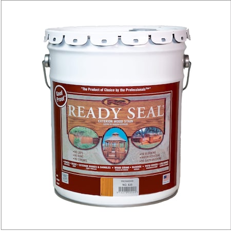 Ready Seal Exterior Wood Stain and Sealer, Redwood, 5 Gallon 520