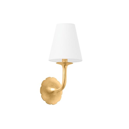 Hudson Valley Lighting Winnipeg 1 Light Wall Sconce 6.5 In. Vintage Gold Leaf 2801-VGL