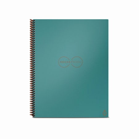 Rocketbook Core Smart Notebook, Medium/College Rule, Neptune Teal Cover, (18) 8.8 x 6 Sheets RNCELM-TEL