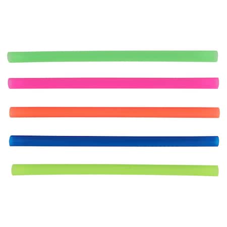 Empress Mixed Neon Colossal Boba Straw 9 in , 12mm Diameter, Wrapped, 2000PK E9BOBA-NE