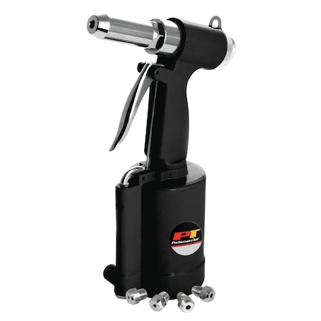 Performance Tool 3/16 in. Hydraulic Riveter, Air Powered, Blind Rivets, 4 Nose Pieces M680