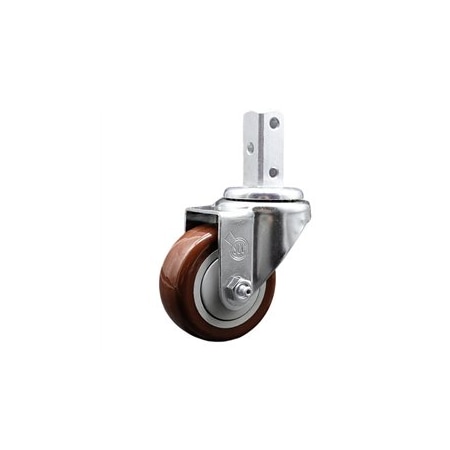 Service Caster 3.5 Inch Maroon Polyurethane Wheel Swivel 7/8 Inch Square Stem Caster SCC SCC-SQ20S3514-PPUB-MRN-78