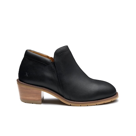 Xena Women's Oxford, Leather Upper, Rubber Outsole, Cognac Brown, Sleek Black, Vegan Blackout, 6 GR-01