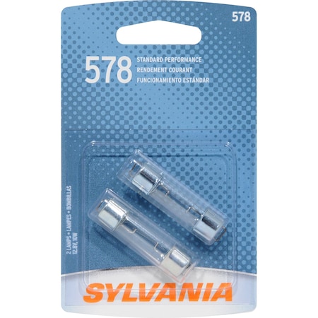Sylvania Bulbs, 10 W, 12.8 V, Mini-Halogen 578.BP2
