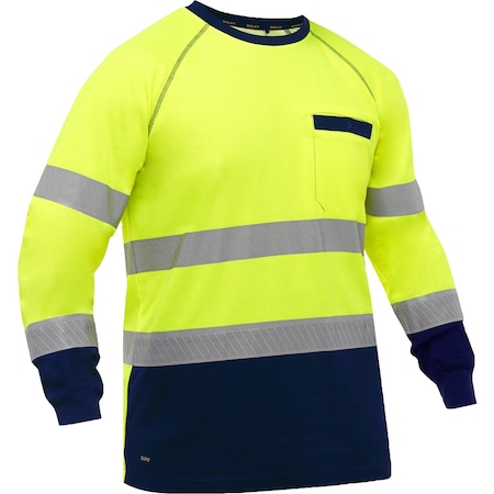 Bisley ANSI Type R Class 3 Long Sleeve Shirt with Navy Bottom 313M6118T-YN/3X