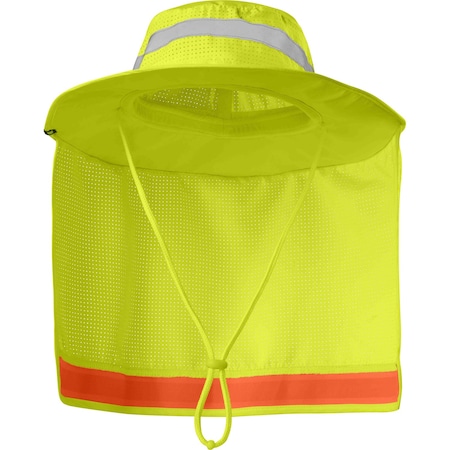Ironwear Adjustable Reflective and Waterproof Boonie Hat with Neck Cover, Lime 1318-L