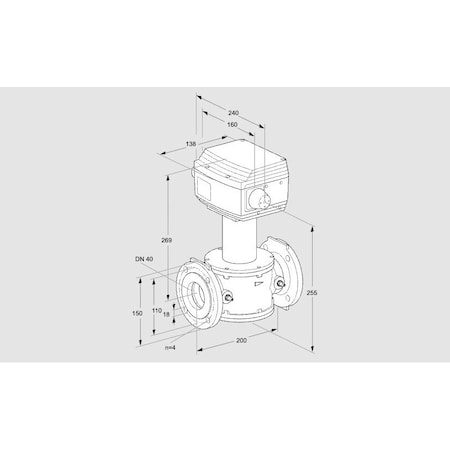 Honeywell Kromschroder Valve Air Control DN 40 Flge 120V 50/60 KS86060746