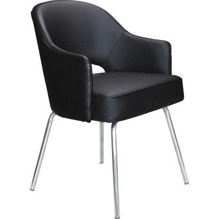 Boss Office Products Boss Black CaressoftPlus Guest Chair - Black B489C-BK