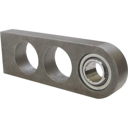 Borgeson 670600 Weld-On Steering Support Bracket 6 in. Long 0.75 in. Spherical Rod End Steel - Zinc Oxide BRG670600